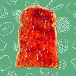 ขนมปังปิ้งแยมสตรอเบอรี่