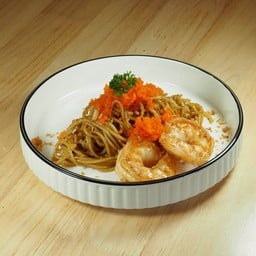 สปาเก็ตตี้ กระเทียมไข่กุ้ง