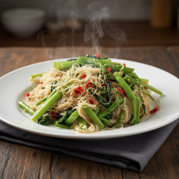 หมี่ผัดผักบุ้ง