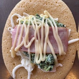 ผักโขมอบชีส+เบคอน