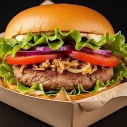 เบอร์เกอร์หมู ไม่่มี เฟรนไฟซ์