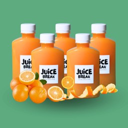 น้ำส้มคั้นชุด 5 ขวดเล็ก