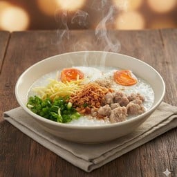 โจ๊กหมูเด้ง ไข่เค็ม