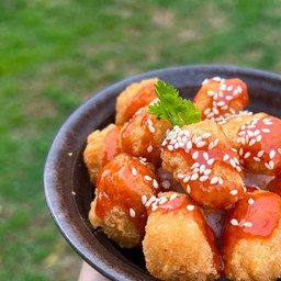 ข้าวไก่ป็อป(ซอสเกาหลี)