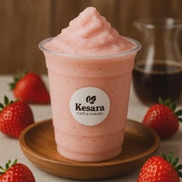 นมสตรอเบอรีปั่น