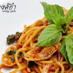 สปาเก็ตตี้หอยลายผัดฉ่า
