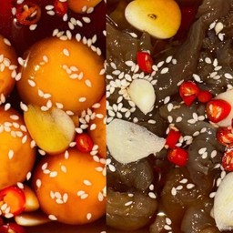 แมงกระพรุน + ไข่ดองซีอิ้วเกาหลี