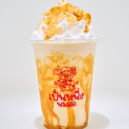 นมสดคาราเมลปั่น เพิ่มวิปคอนเฟรค