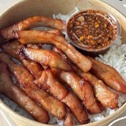 ข้าว+ หมูหวานทอด