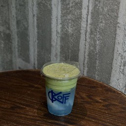 Matcha coconut foam blue