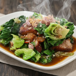 (กับข้าว) ผัดผักแขนง