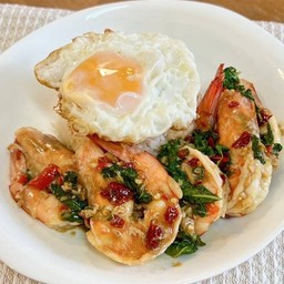 ข้าวกะเพรากุ้ง XL 🍤💥