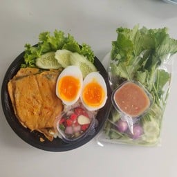 ข้าวห่อหมกปูม้า ไข่เป็ดยางมะตูม น้ำพริกกะปิผัก