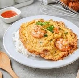 ข้าวไข่เจียวกุ้ง
