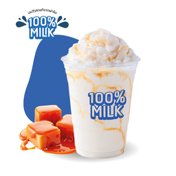 นมปั่นคาราเมล ไม่ผสมน้ำแข็ง