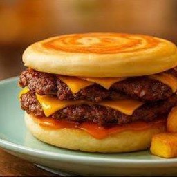 PARATA SMASH DOUBLE CHICKEN BURGER เบอร์เกอร์ไก่คู่พาราต้าสแมช