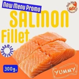 แซลมอน ฟินเลย์ หั่นชิ้นใหญ่ หั่นสเต็ก 300 กรัม