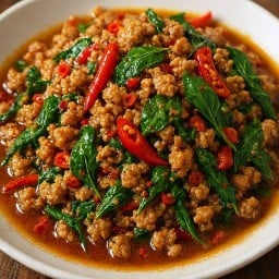 กะเพราครัวทองธรรมบะหมี่เกี๊ยว