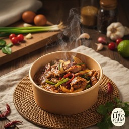 ข้าวหน้าผัดพริกเผาหมูนุ่ม