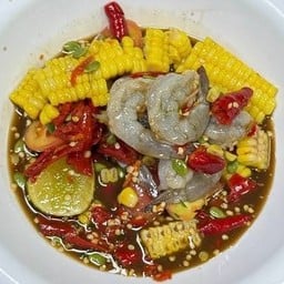 ตำลาวข้าวโพดกุ้งสด