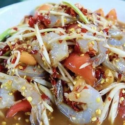 ตำกุ้งสด