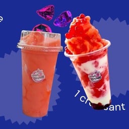 [เซตสุดฮิต] สตรอเบอร์รี่สมูทตี้โยเกิร์ต + แตงโมปั่น