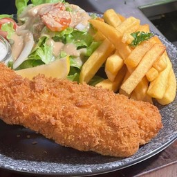 ST16 สเต็กปลาดอรี่ทอด Fried Dolly Fish steak