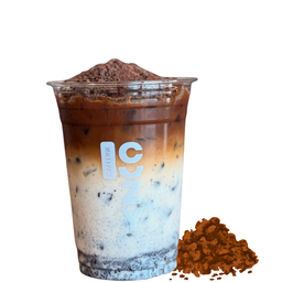 นมโอรีโอราดช็อตกาเเฟ ท้อปปิี้งด้วยภูเขาไฟ อร่อยเเปลกใหม่