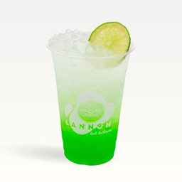 เขียวมะนาวโซดา - Iced cream soda with lime
