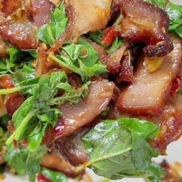 ข้าวกระเพราหมูย่าง