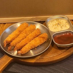 กุ้งปลอมตัว #3ชิ้น เสิร์ฟคู่กับซอสกระเทียมมาโย