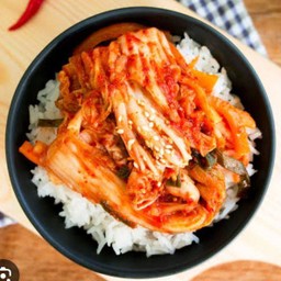 ข้าวปลาทอดผัดกิมจิ