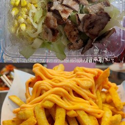 หมูกระทะ+เฟรนฟราย