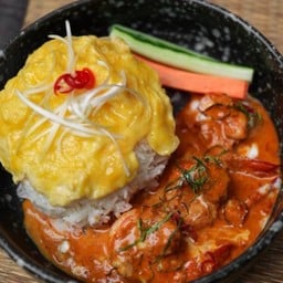 ข้าวแพนงกุ้ง+ไข่ข้น