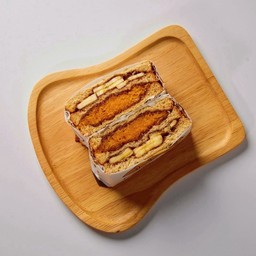 แซนวิชนูเทลล่าฝอยทอง+กล้วย