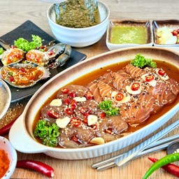 เซต สามเกลอ กุ้งดอง ปูไข่ดอง แซลมอนดองซีอิ๊ว 280 กรัม
