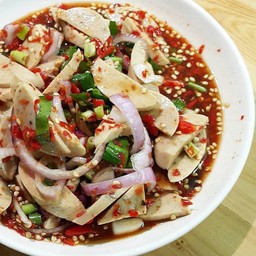 ยำปลาร้าหมูยอ