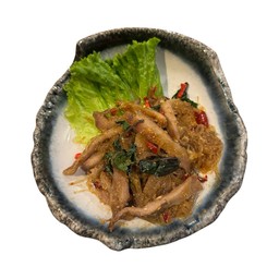 หมื่นลี้กะเพราคอหมูย่าง