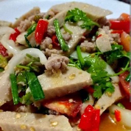 ยำหมูยอ+หมูสับ