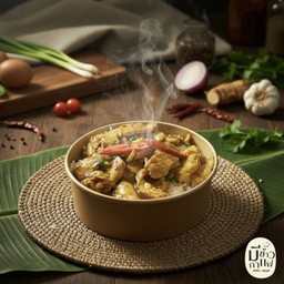 ข้าวหน้าคั่วกลิ้งไก่นุ่ม