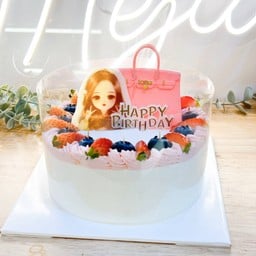 1ปอนด์ เค้กตกแต่งกระเป๋า และ รูปผู้หญิง