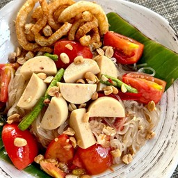 ยำเส้นเล็ก..แซ่บตาตื่น 😳❤️🔥