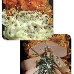 [เซตสุดฮิต] มาม่าเกาหลี+ไส้กรอกไก่หนังกรอบ + มาม่าเกาหลีไข่กุ้ง+ชีส