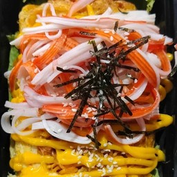 มาม่าเกาหลีห่อไข่+ปูอัด