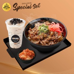 ชุดข้าวหน้าหมูคุโรบูตะ