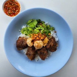 ข้าวต้มแห้งซี่โครงหมูตุ๋น
