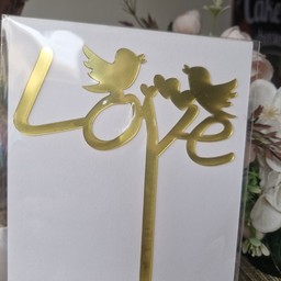 ป้าย Love นกสีทอง
