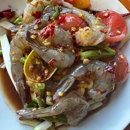 ตำเหลากุ้งสด