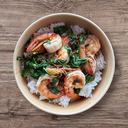 ข้าวกระเพรากุ้ง