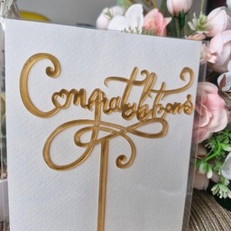 ป้าย Congratulations ตัวหนังสือสีทอง